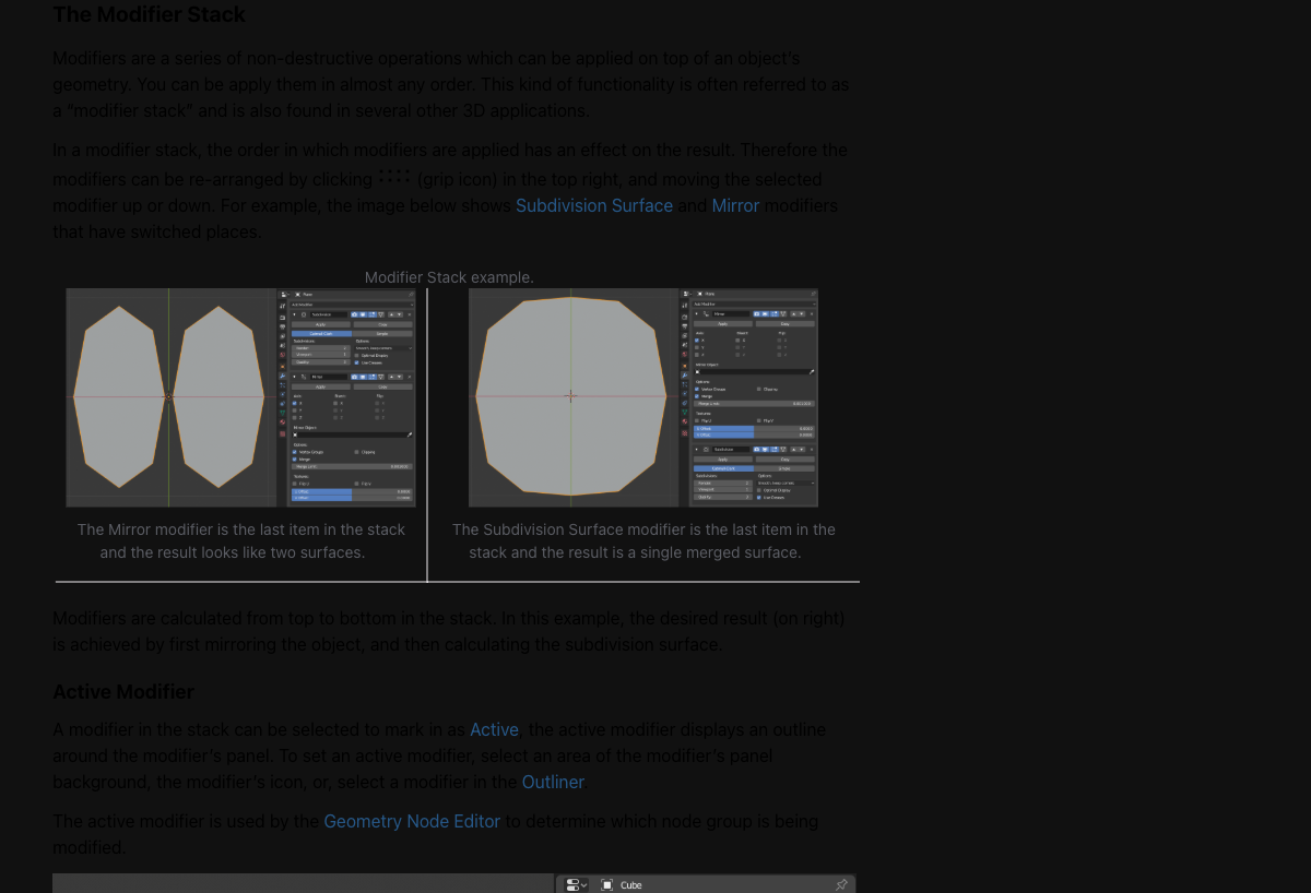 Modifier Stack 정리 스크린샷
