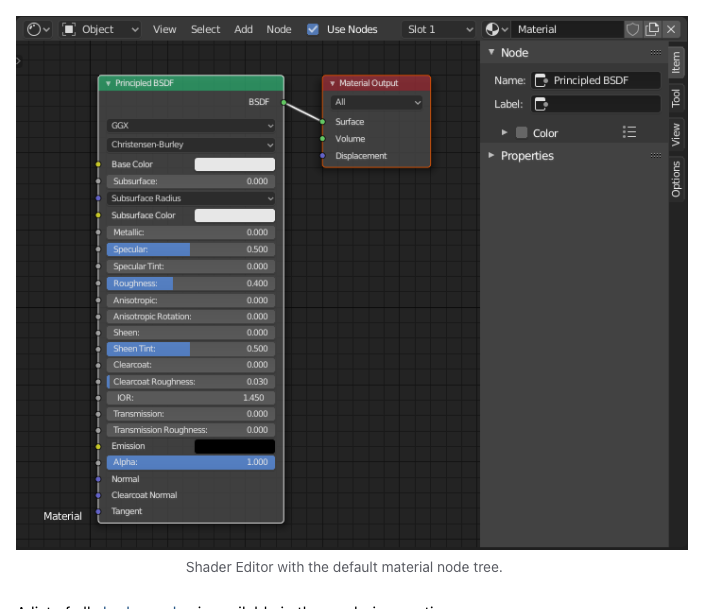 Shader Node Editor 스크린샷